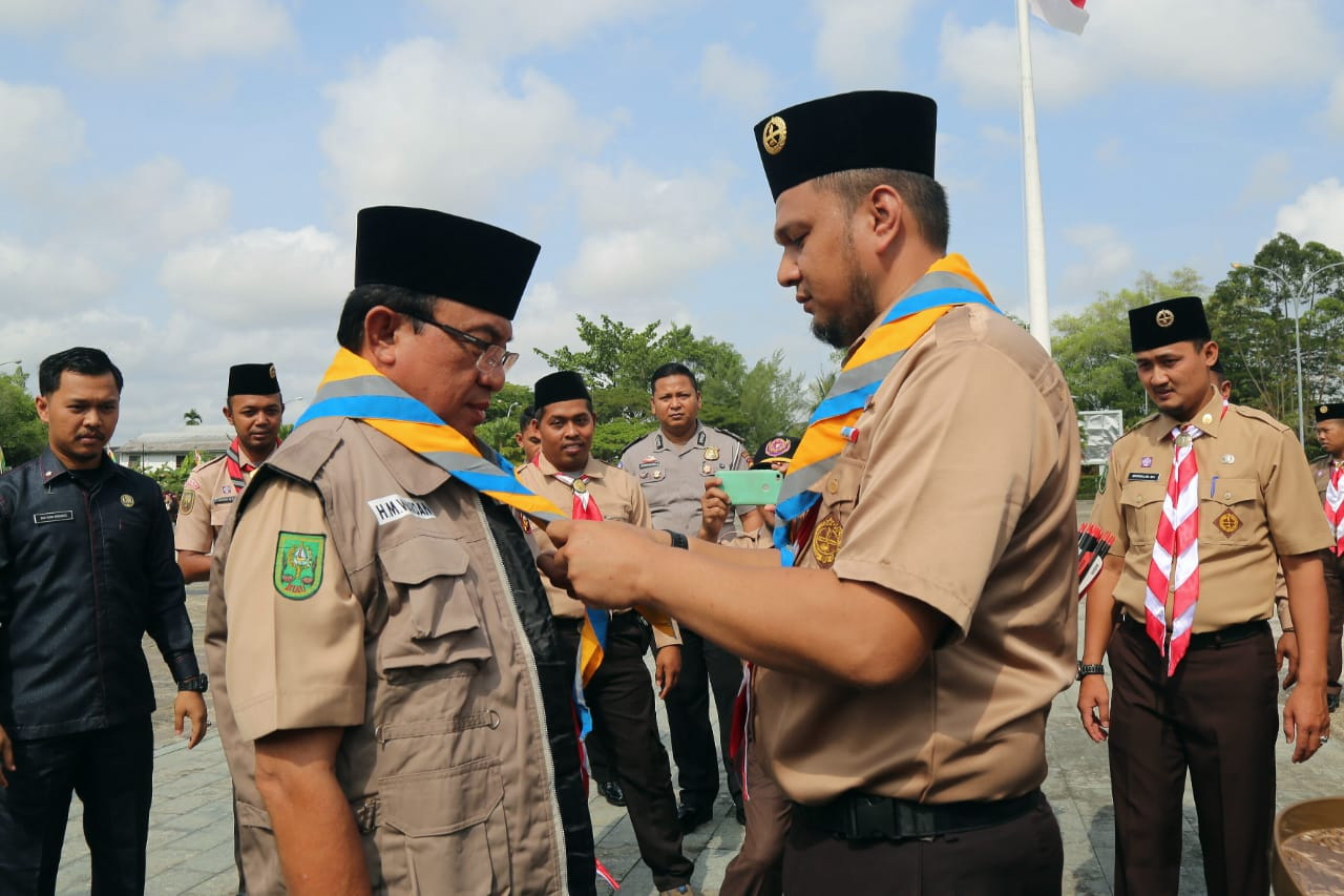 HUT Pramuka, Bupati Inhil Pimpin Upacara Pembukaan Giat Lomba